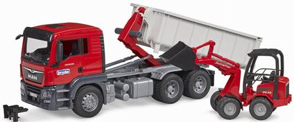 MAN TGS camion container ribaltabile con Schaeffer