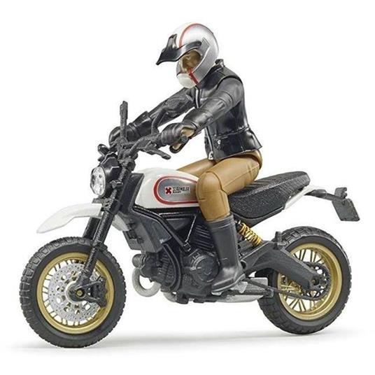 Bruder 63051 Moto Ducati Scrambler Desert Sled Con Pilota - 4