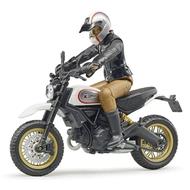 Bruder 63051 Moto Ducati Scrambler Desert Sled Con Pilota