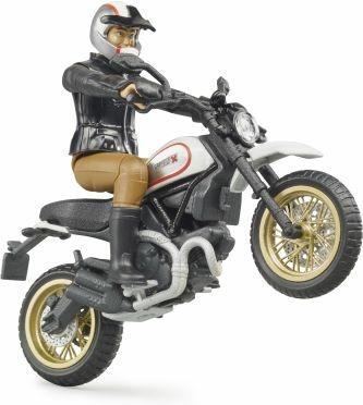 Bruder 63051 Moto Ducati Scrambler Desert Sled Con Pilota - 9