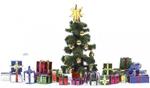 Albero di Natale e Pacchi Regalo H0 Scale 1:87 Diorama Model RIPB 1140