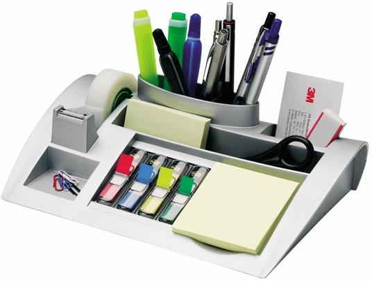 Organizer da scrivania argento - Post-it - Cartoleria e scuola