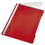 Cartellina ad aghi con clip Leitz in PVC – rosso