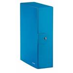 Scatola portaprogetti Leitz WOW in cartone - dorso 10 cm - formato 25x35 cm azzurro metallizzato - 39680036