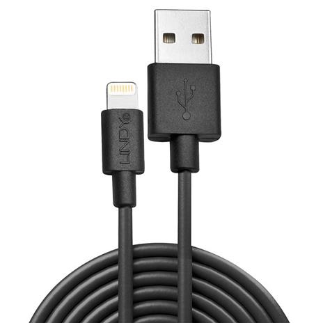 Lindy 31320 1m USB Ligtning Nero cavo per cellulare - 2