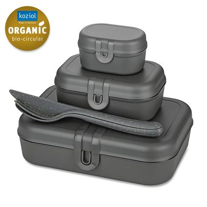 Lunch Box Koziol Pascal Ready + Set Posate Grigio