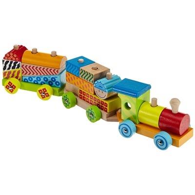 Trenino Colorato in Legno - 3