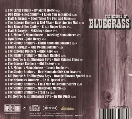 History Of Bluegrass - CD Audio - 2
