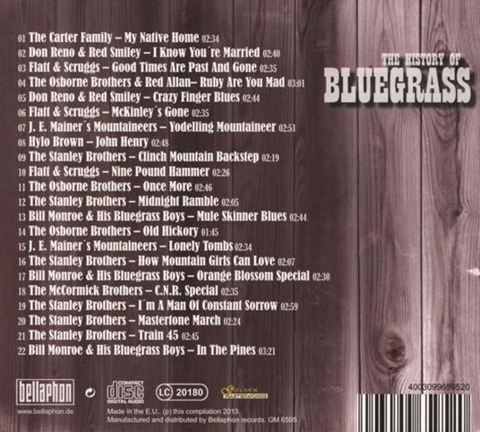 History Of Bluegrass - CD Audio - 2
