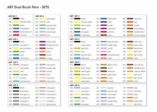 Pennarelli acquarellabili Dual Brush Tombow. Confezione 15+3 colori secondari - 5