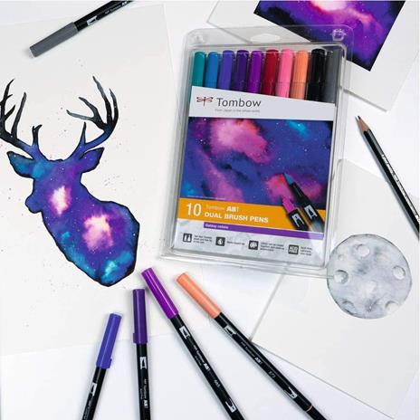 Pennarelli acquarellabili Koh-I-Noor Dual Brush Tombow Galaxy Color - Set 10 pezzi - 2