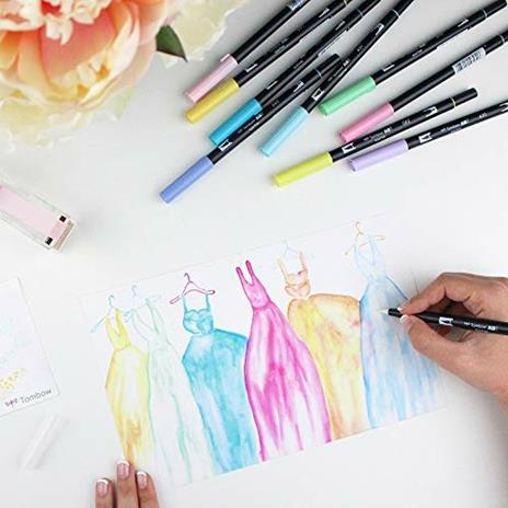 Set 6 Marcatori Dual Brush Tombow grigi - 3