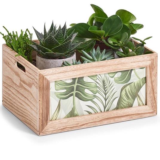 Scatola Jungle Organizer in Legno 37x27x18cm