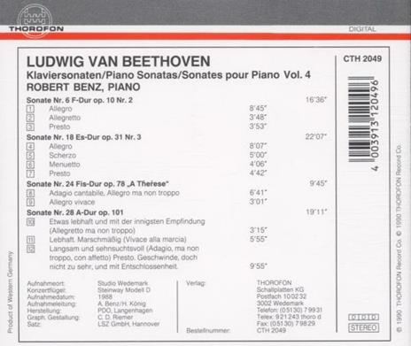 Sonate per Pianoforte vol.4 - CD Audio di Ludwig van Beethoven - 2