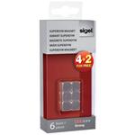 Magneti Sigel SuperDym C5 cubo strong argento 10x10x10 mm conf. da 4+2 – RGL192