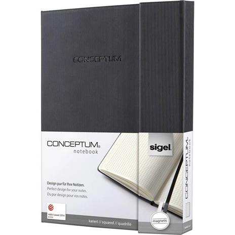 Sigel Taccuino CONCEPTUM CO161 quadretti Nero Numero di fogli: 97 DIN A5