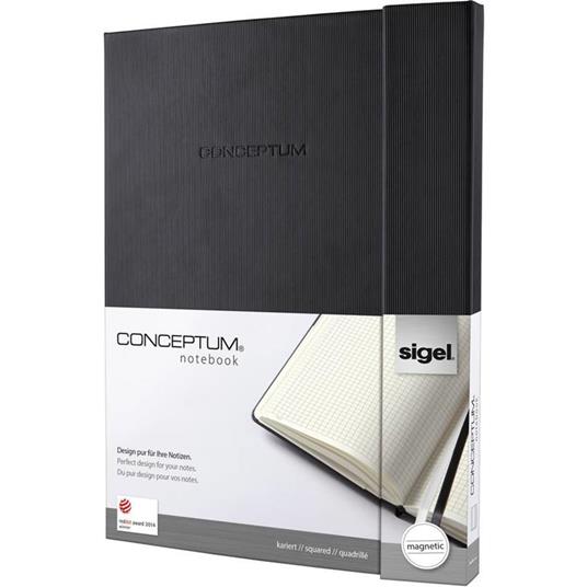Sigel Taccuino CONCEPTUM CO141 quadretti Nero Numero di fogli: 97 DIN A4+