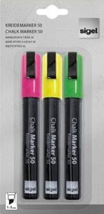 Sigel GL182 evidenziatore 3 pezzo(i) Verde, Rosa, Giallo Punta smussata