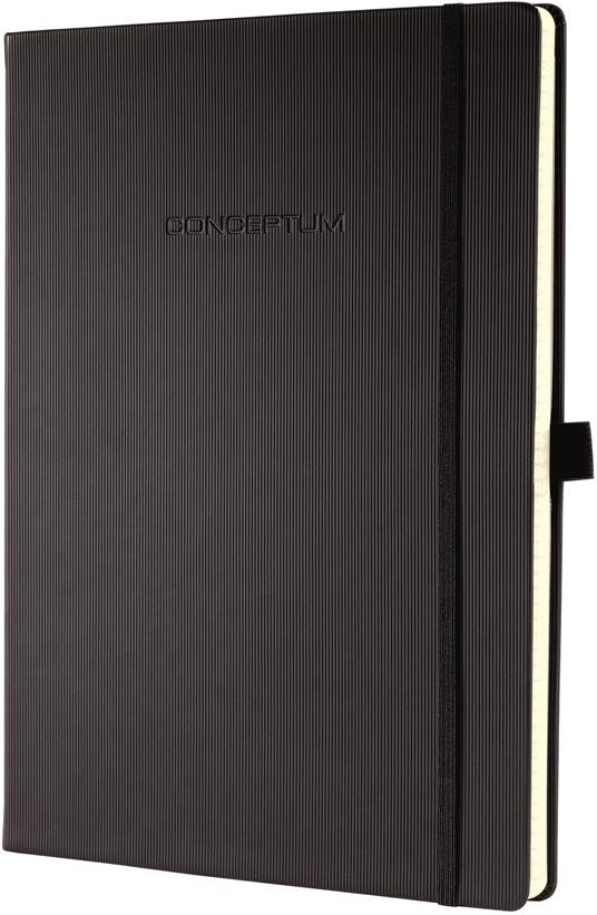 Taccuino Sigel Conceptum Notebook a righe copertina rigida A6. Nero