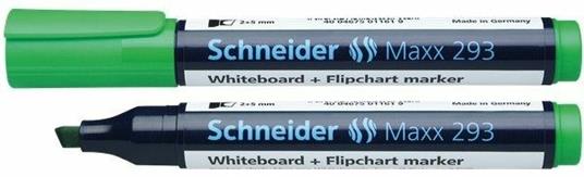 Marcatore per lavagne Schneider Maxx 293 verde punta a scalpello 1-4 mm