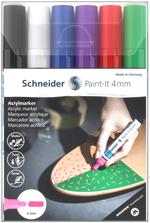 Marcatore Paint IT 320 4 mm, astuccio 6 colori, nero, bianco, blu, viola, rosso, verde