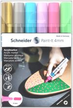 Marcatore Paint IT 320 4 mm, astuccio 6 colori, oro, silver, azzurro, lilla, rosa, verde