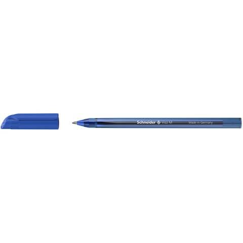 Penne a sfera con cappuccio Schneider VIZZ tratto M blu scuro – Conf. 50 pezzi – P102203