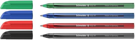 Penna a sfera Vizz Schneider con tecnologia Gelco - Confezione 4 pezzi - 2