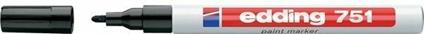Marcatore permanente a vernice Edding 751 nero punta tonda 1-2 mm