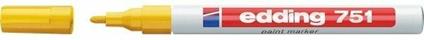 Marcatore permanente a vernice Edding 751 giallo punta tonda 1-2 mm