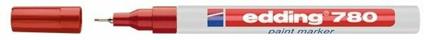 Marcatore permanente Edding 780 rosso punta tonda 0,8 mm