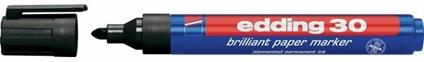 Marcatore permanente universale Edding 30 nero punta tonda 1,5-3 mm