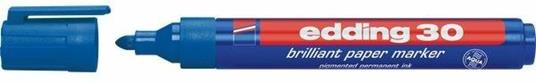 Marcatore permanente universale Edding 30 blu punta tonda 1,5-3 mm