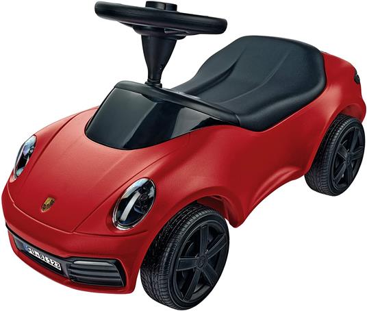 Grande - Auto Porsche 911 - Bambino Rider - Clacson e Volante - Sedile in Pelle - Da 18 Mesi