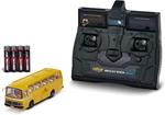 Carson 500504142 1:87 Mercedes Benz Bus O 302 DT Post 2.4G 100% RTR, telecomando 2.4 GHz con porta di ricarica, incl. 4 batterie AAA, con illuminazione LED, istruzioni, giallo