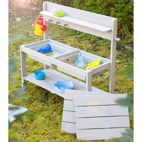 roba Tavolo da Gioco per Esterni 89,5x35x88,5 cm Grigio