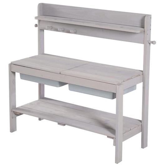 roba Tavolo da Gioco per Esterni 89,5x35x88,5 cm Grigio - 2