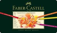 Matite colorate Faber-Castell Polychromos. Astuccio in metallo 36 colori