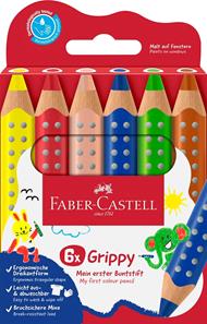 Astuccio Faber-Castell da 6 matite colorate Grippy