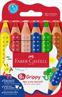Cartoleria Astuccio Faber-Castell da 6 matite colorate Grippy Faber-Castell