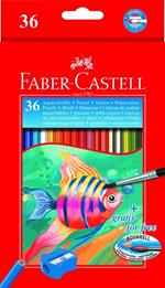 Matite acquerellabili Faber-Castell. Astuccio cartone 36 colori