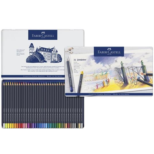 Matite colorate Faber-Castell Goldfaber. Astuccio in metallo 36 colori - 3