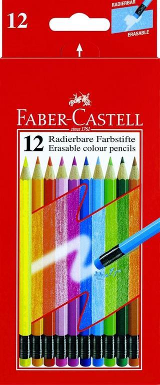 Astuccio cartone da 12 matite colorate cancellabili - 2
