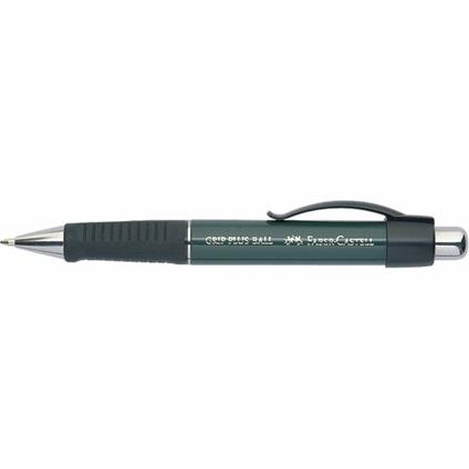 Penna a sfera Faber Castell Grip Plus Metallic blu con pulsante