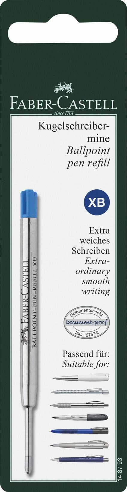 Refill di ricambio XB Faber-Castell per penna a sfera - 93=blu (7); 94=nero (4)