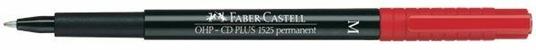 Marcatore permanente Faber Castell Multimark rosso punta fine 0,6 mm