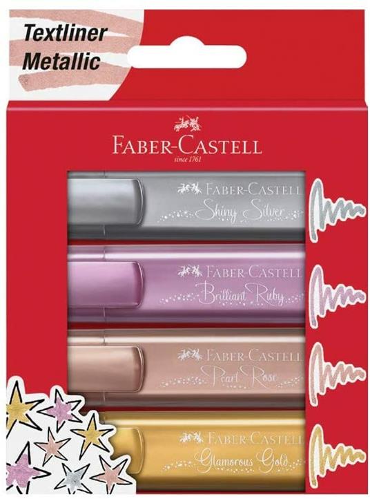 Set di pennarelli metallici Faber-Castell - 4 pezzi