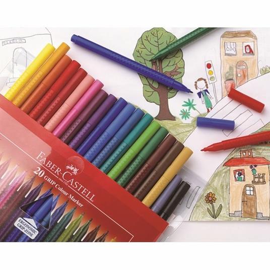 Bustina in plastica da 10 pennarelli Grip Colour Marker - 3