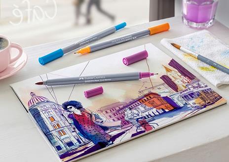 Astuccio in cartone con 6 Dual Marker Goldfaber, doppia punta (pennello e 0.4 mm) - 3