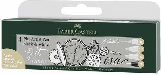Penne di china Faber-Castell Pitt Artist Pen. Confezione 4 pezzi